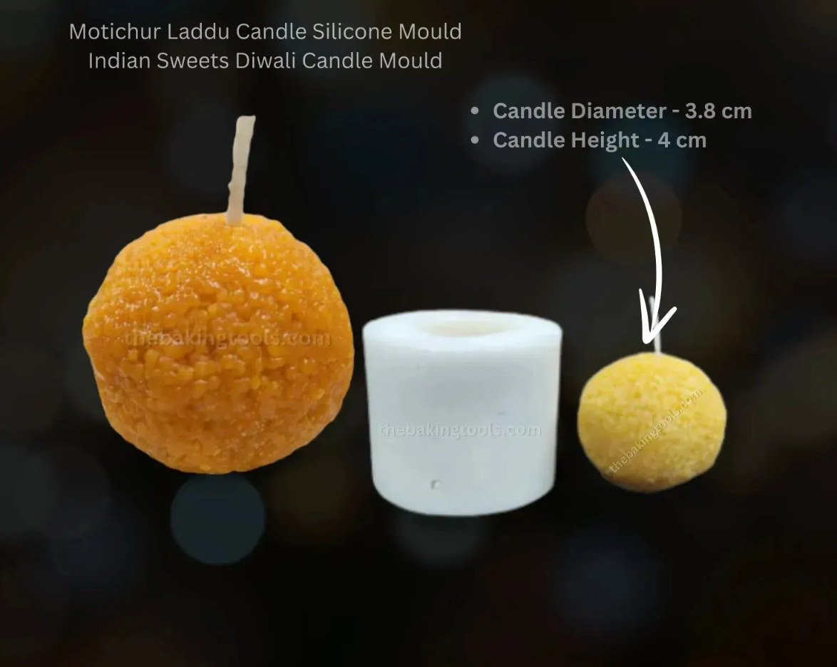 Motichoor Ladoo Boondi Style Silicone Candle Mold – Large Size